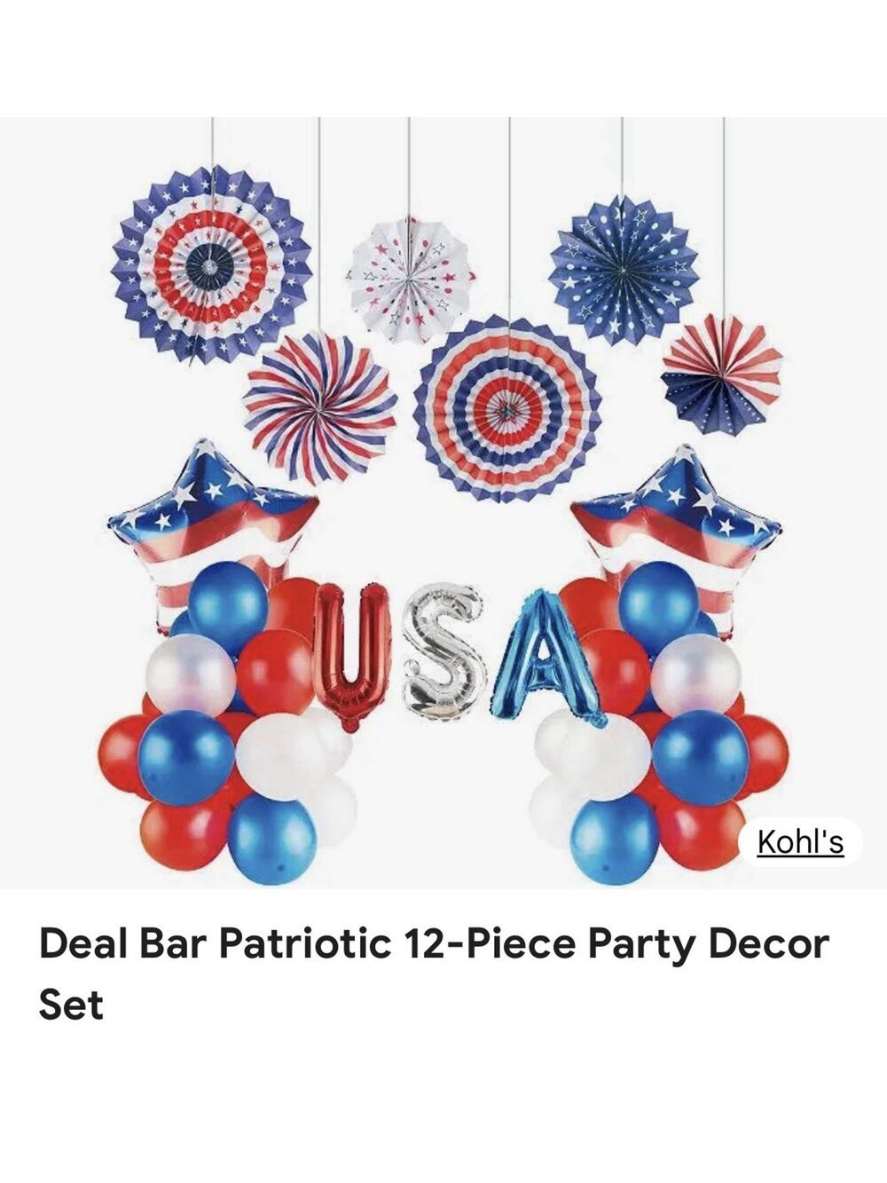 Stars & Stripes Patriotic Party Decorating Kit